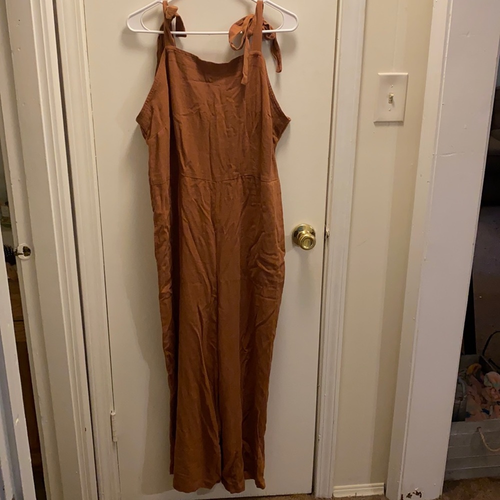 XXL boho linen jumpsuit